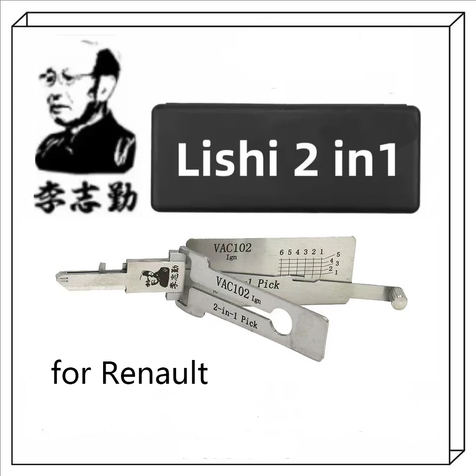 LISHI VAC102 IGN VAC 102 allumage dédié 2 en 1 pour Renault plat fraisage Pick Set ouverture outil de verrouillage