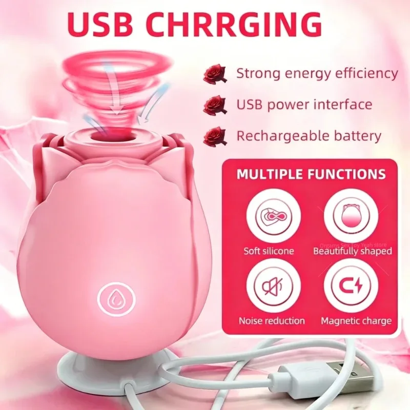 Powerful Clitoral Sucking Dildo Vibrator Female Rose Clitoris Nipple Stimulator G Spot Vagina Massager Adult Sex Toys for Women - Image 3