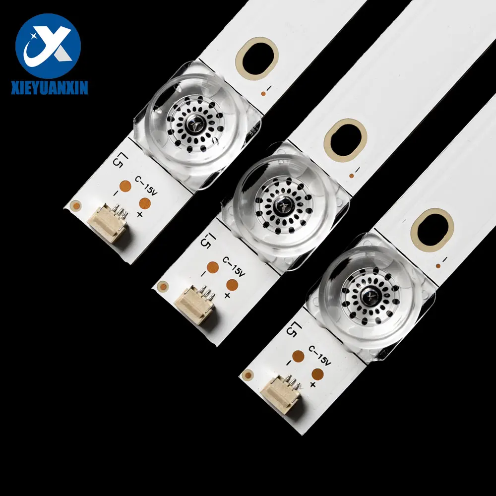 10 Buah/Set Lampu Latar LED TV 3V 2W untuk TCL ROWA 55 Inci JS-D-JP55EU-051EC Strip Lampu TV 55QHQJP