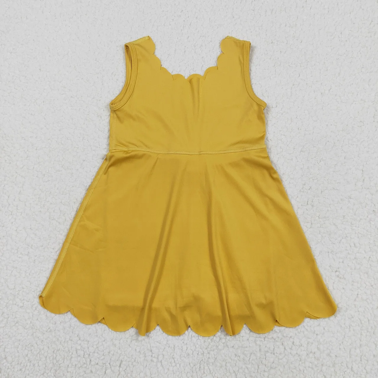 

Wholesale Infant Kid Wear Skirt Shorts Skort Yellow Yoga Dress Toddler Clothes Baby Girl Sleeveless Active Breathable Clothing