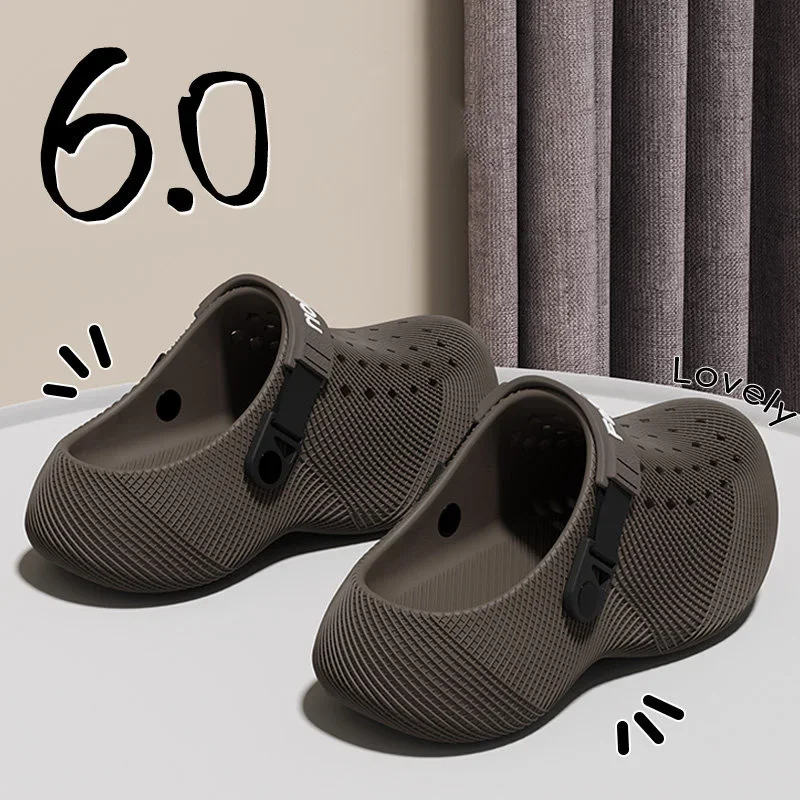 3D-Design Chunky-Plateau-Sandalen für Herren 2026 Sommer Slip-On Rutschfeste Sport-Sandalen für Herren Outdoor Dicksohlige EVA-Pantoffeln Strand – Detail 6