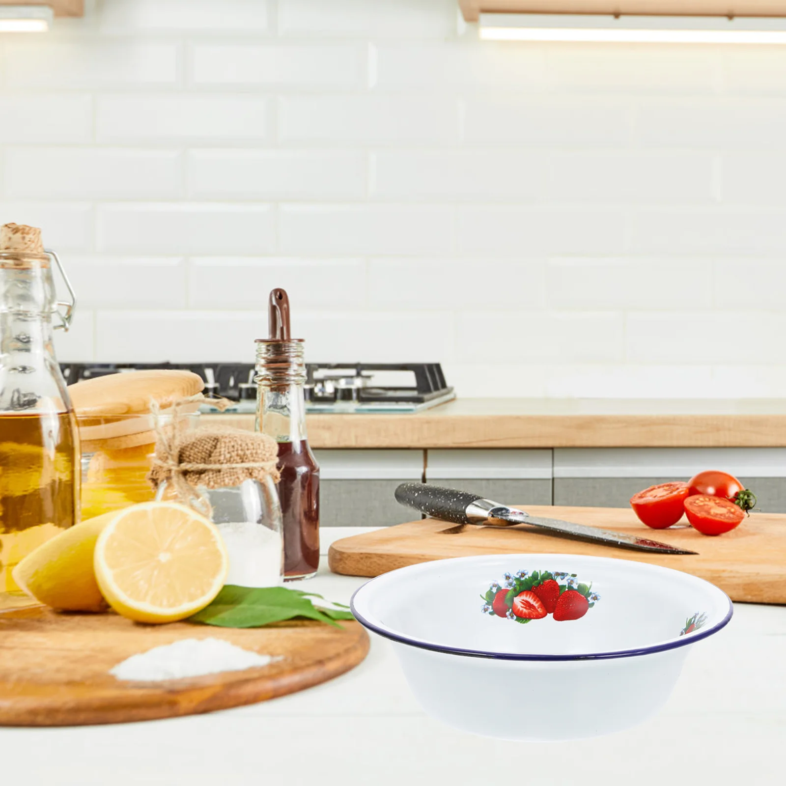 1pc Enamel Soup Bowl Vintage D - Meal Prep Bowl review and price