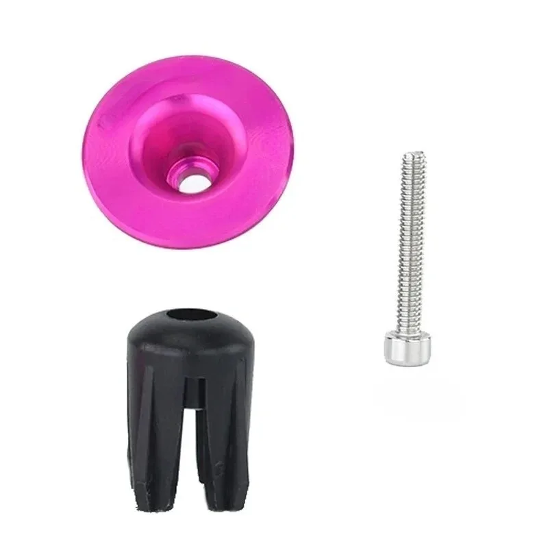 1쌍 자전거 핸들바 엔드 플러그 알루미늄 합금 산악 도로 자전거 핸들바 엔드 캡 자전거 다색 잠금 핸들 커버