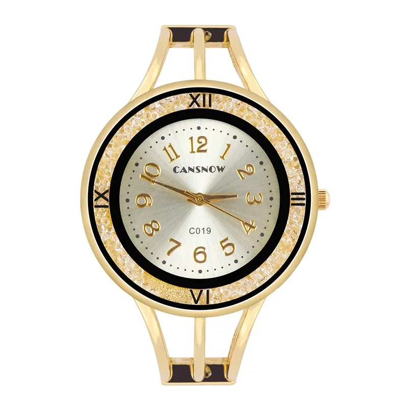 Relojes de moda para mujer, reloj de pulsera de marca de lujo superior para mujer, pulsera informal de diamantes de imitación, reloj de cuarzo para