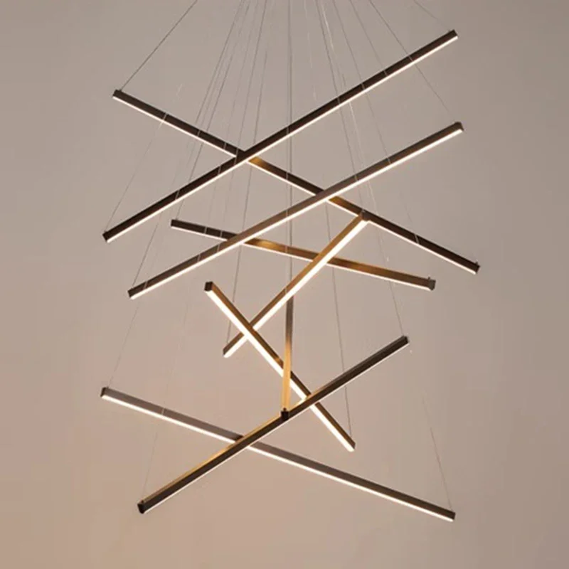 

Modern Minimalist Led Ceiling Chandelier for Living Room Hall Staircase Pendant Lamp Home Decor Indoor Lighting Lusters Fixture