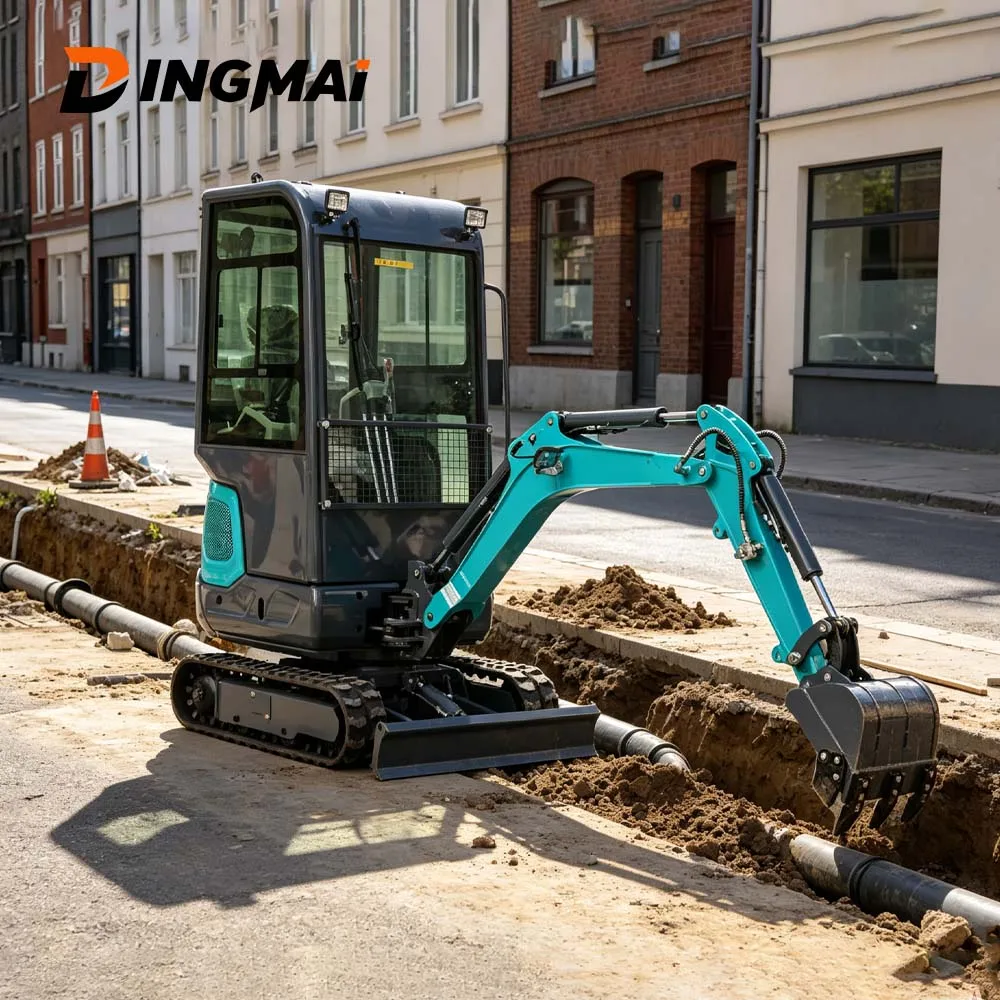 1.2 Ton Crawler Excavator KOOP192 Engine 8KW Pilot Control 180mm Track Width For Small Space And Digging Work Customizable