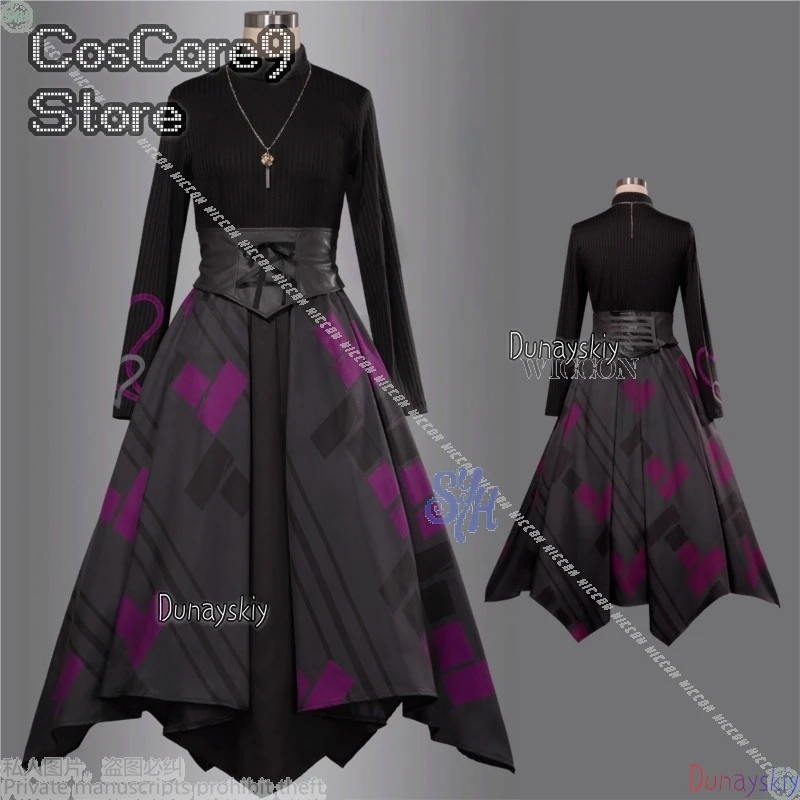

Anime Game Project Sekai Cosplay Asahina Mafuyu disfraz ヴィラン Idol Stage Autumn Goth Skirt long-sleeved Shirt Lolita Halloween