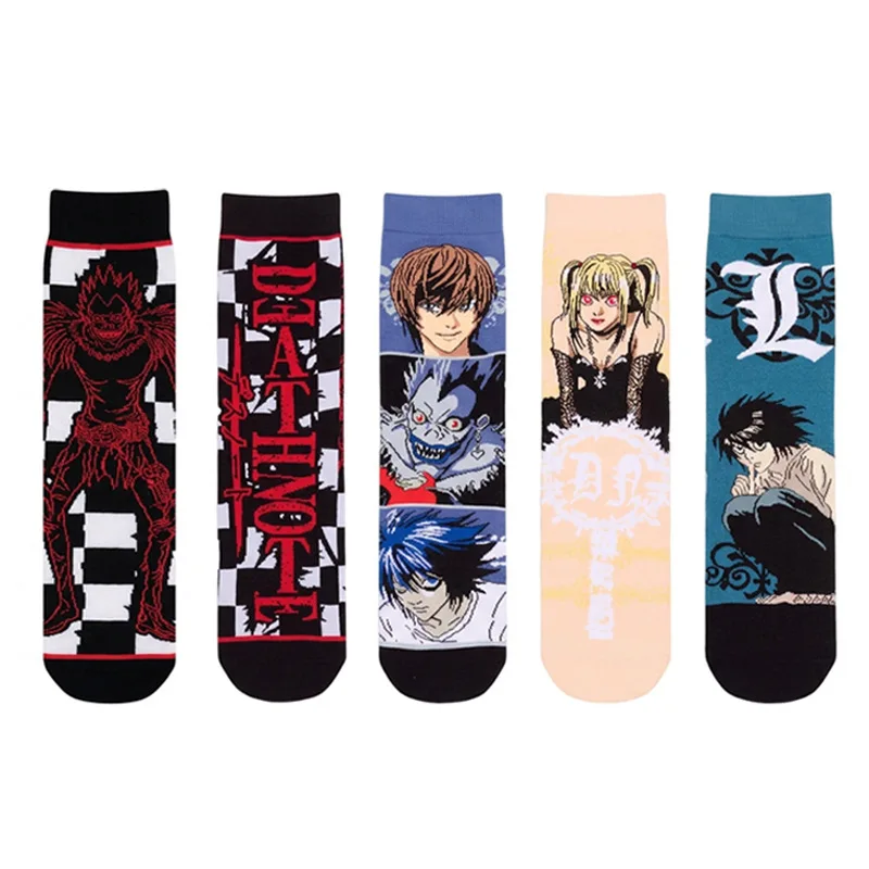 Death Note Misa Amane Ryuk tube socks high color value animation around cool cartoon printing couple simple all-match warm socks - view 5