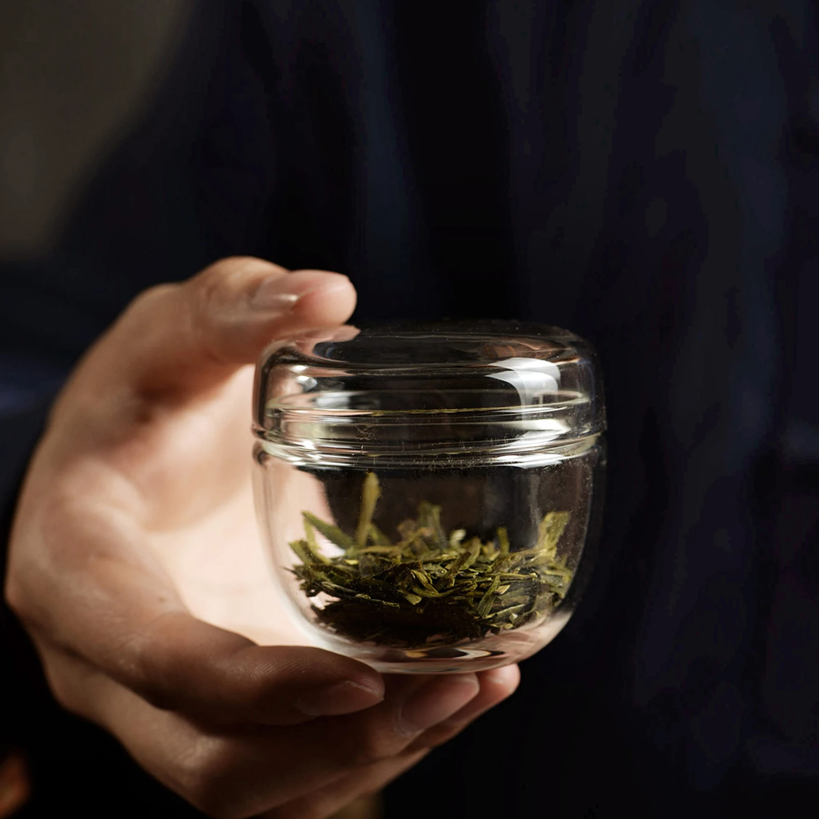 Tea Canister Glass Portable Creative Handmade Storage Tea Coffee Tea Storage Organizer for Tea Room