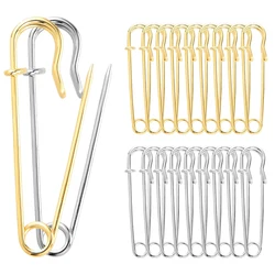 20PCS Large Safety Pins for Clothes Heavy Duty Quilting Blanket Pins Gold Silver Decorative Pins for Canvas Wool Clothing Crafts