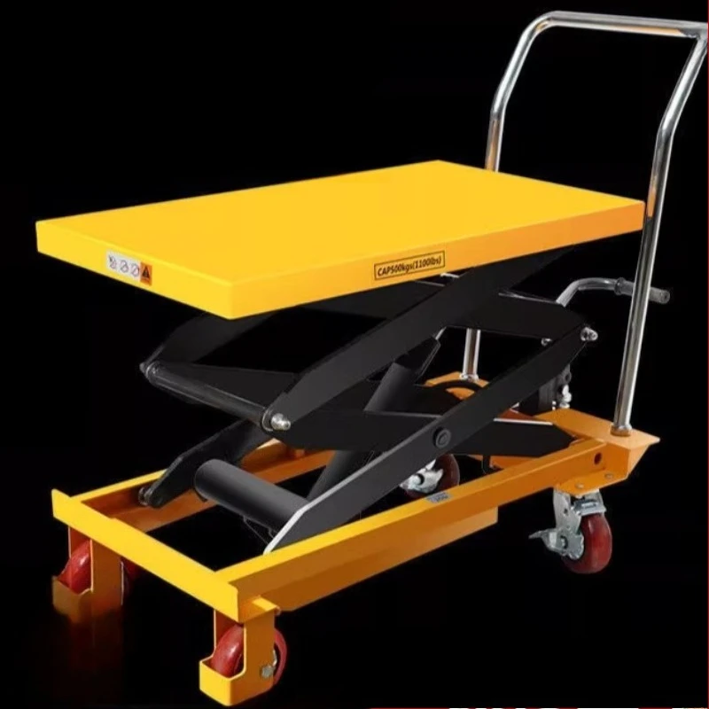 

Manual Hydraulic Lift Trolley Mold Moving Scissor-type Lift Trolley Small Commercial Furniture Carrello Di Sollevamento ZY40TC