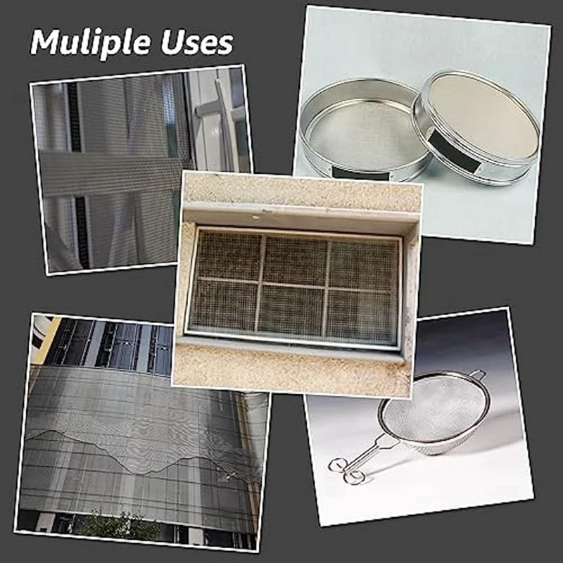 6Pcs 30X21cm Wire Mesh,20 Mesh Stainless Steel Mesh,Rust Metal Mesh Screen For DIY Projects,Vent,Filter Mesh,Garden Easy Install