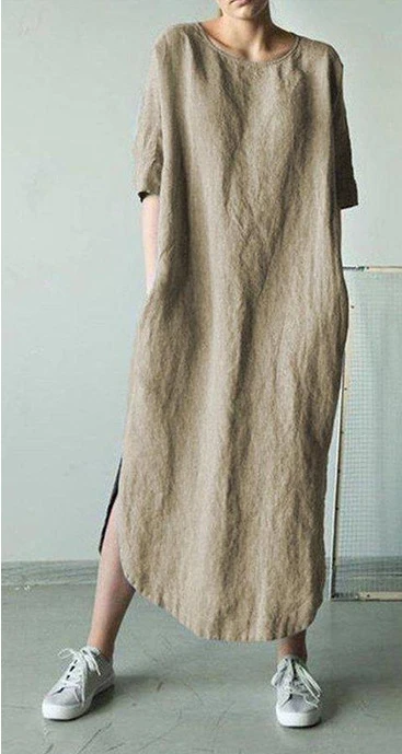 Linnen Losse Moederschap Tops Jurken Voor Zwangere Vrouwen Geplooide Korte Mouw Jurk Vestidos Outfits Zwangerschap Kleding Plus Size
