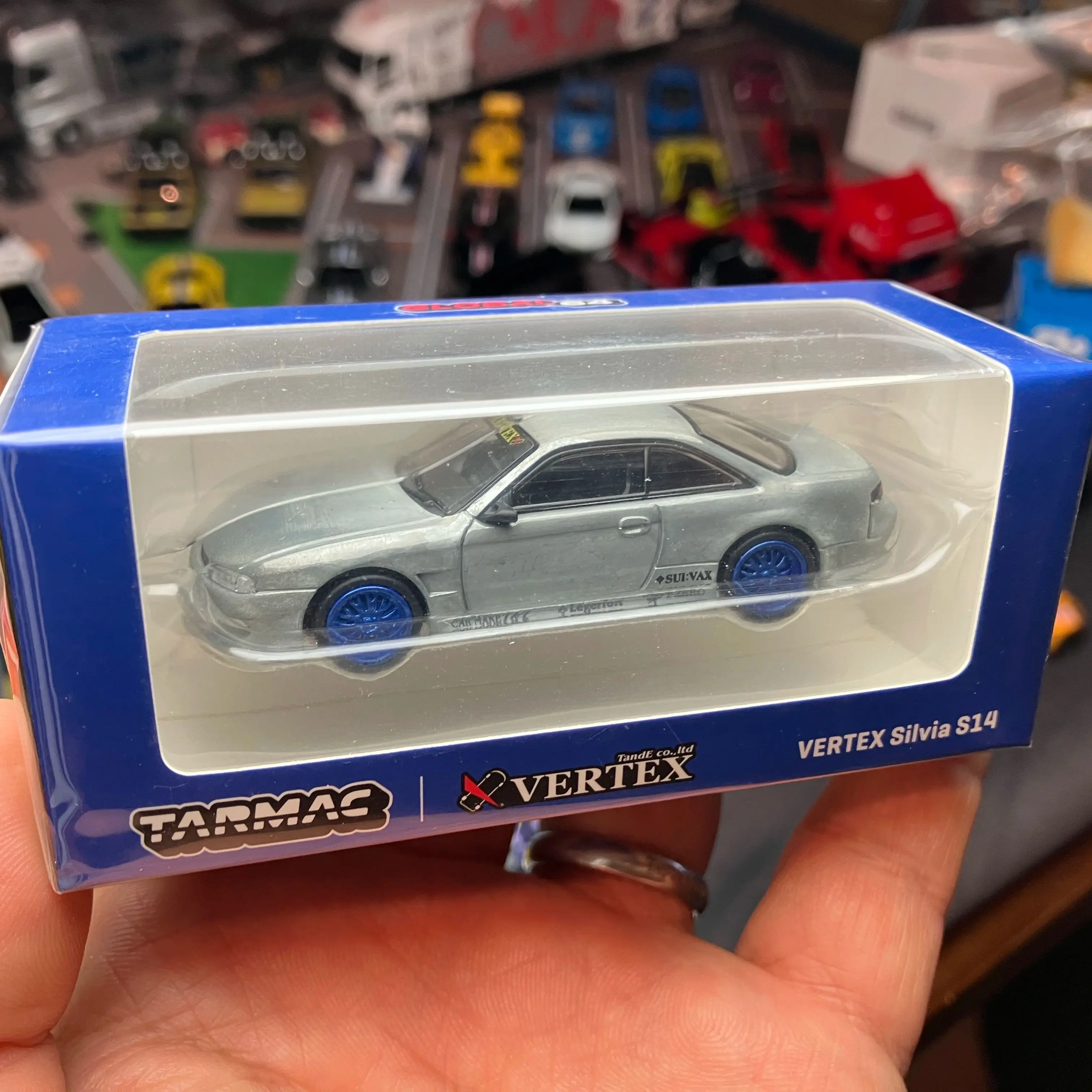 Tarmac 1/64 Chase Car Collector Vertex Silvia S14 Diecast Scale Model Car Alloy