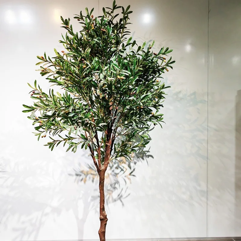 Árbol de Olivo Artificial en Maceta para Exteriores, Planta Artificial de Plástico de Alta Calidad para Decoración del Hogar, 2.6m de Altura, Alta Simulación, en Venta al Por Mayor