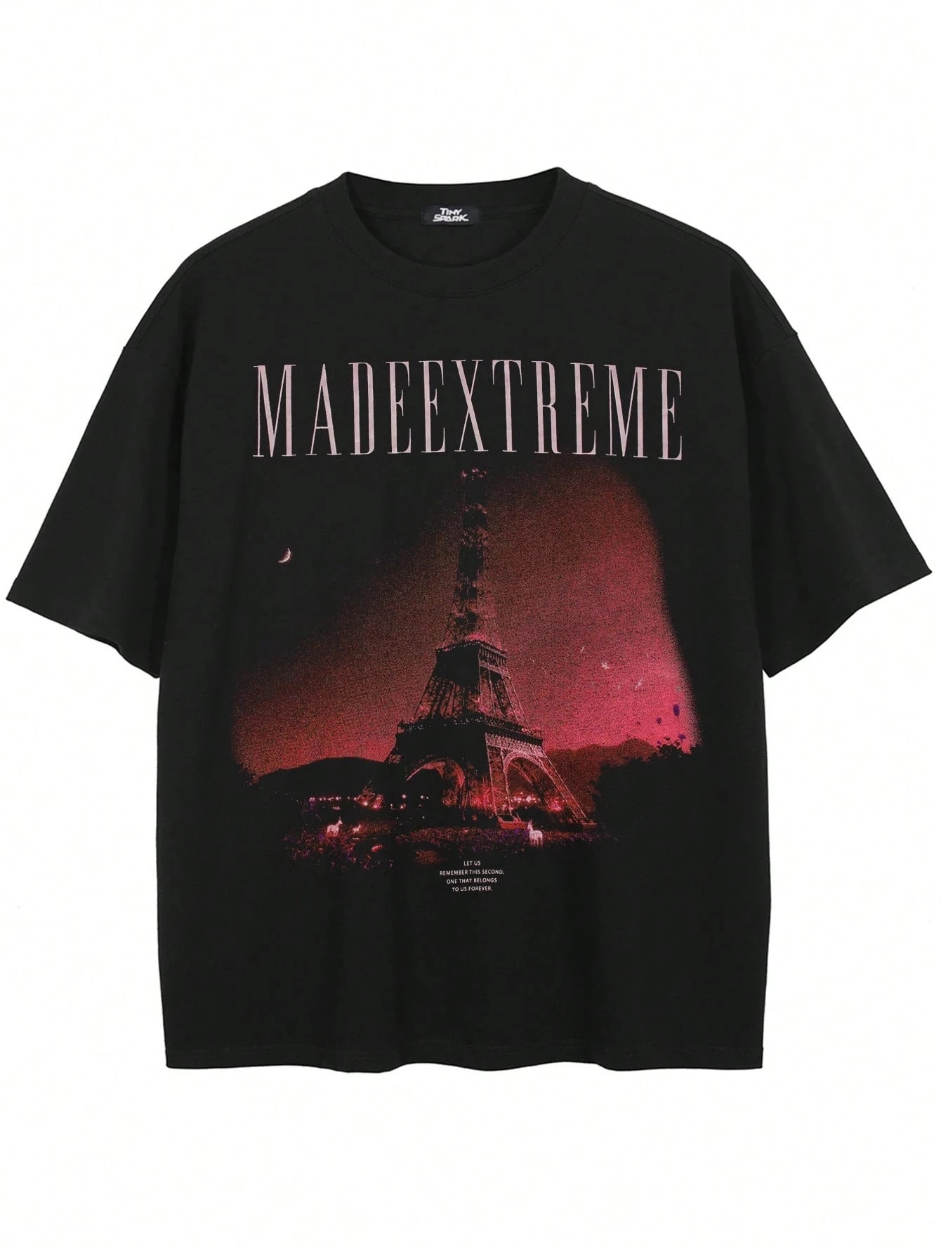 Retro Halftone Paris Eiffel Tower Tee Soft Pure Cotton Unisex Aesthetic Hip Hop Street T-Shirt