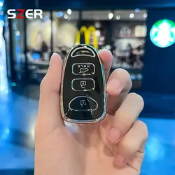 Fashion TPU 3+1 Buttons Car Remote Key Case Shell Fob Cover for Hyundai Kia Tucson Sonata Santa FE Carens