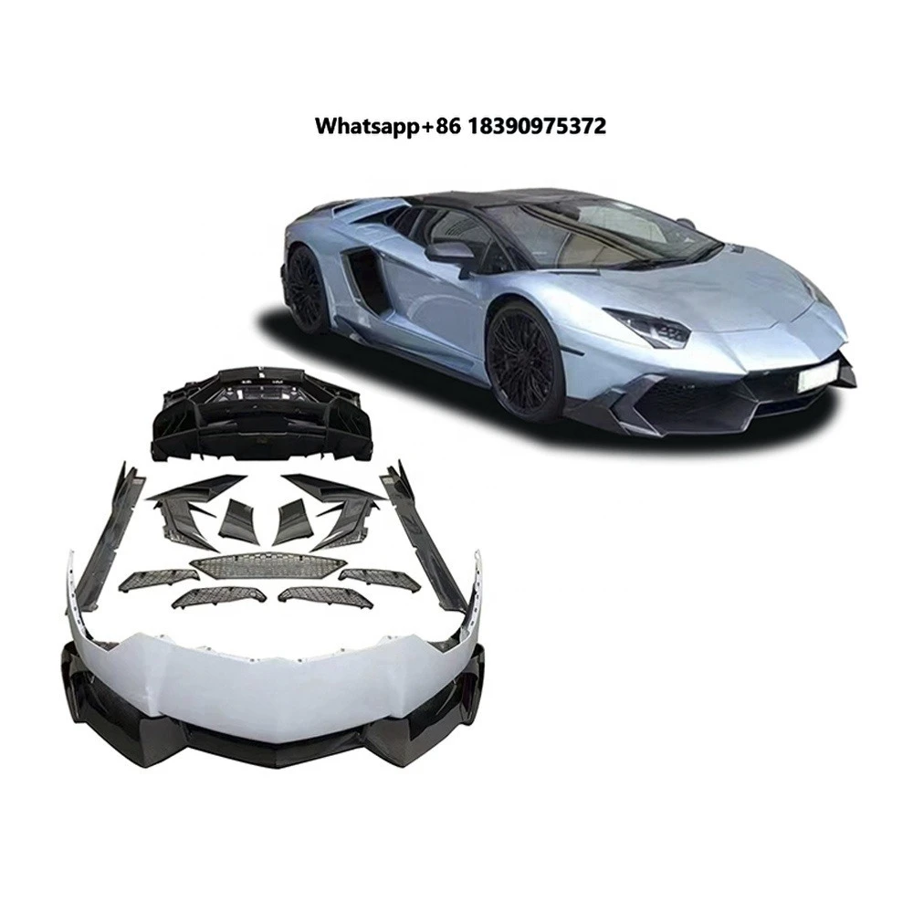 CF+FRP MSY Style Front Bumper Assembly Side Skirt Rear Bumpers Racing Spoiler Body Kit for Lamborghini Aventador Lp700 Bodykit