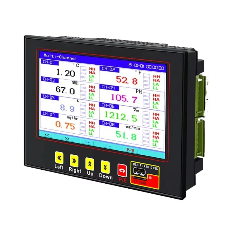 2026 Universal Digital Paperless Temperature Recorder Multi Channel PT100 Thermocouple Customizable Color Display
