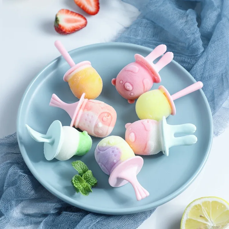 

Ice cream mold Home-made silicone popsicle Frozen popsicle Ice cream Children make ice cream Mini popsicle grinding road