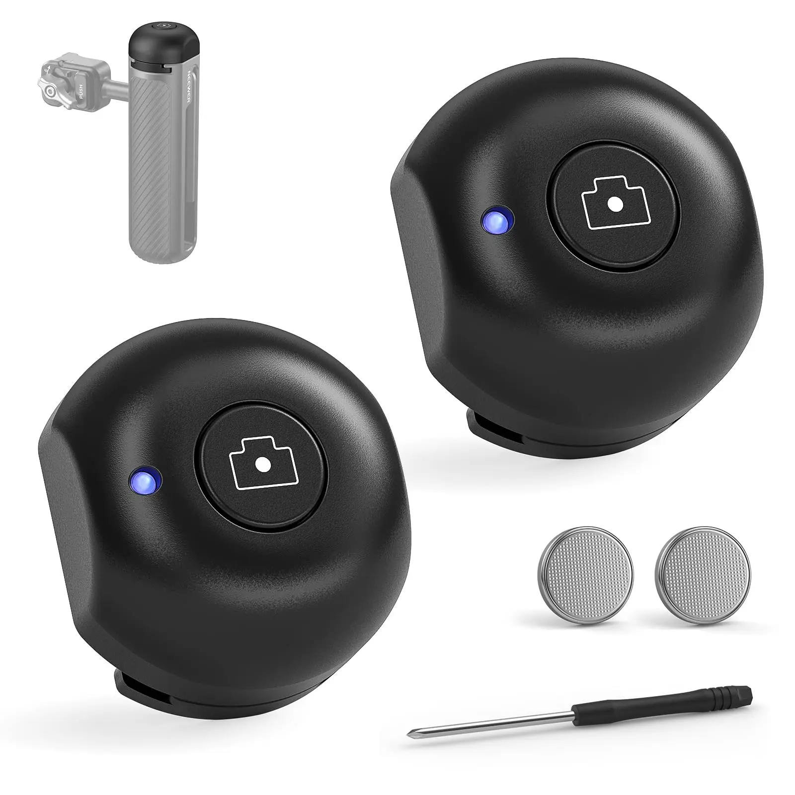 NEEWER Osłona na zimne buty do PA045E Bluetooth Shutter Side Handle Grip ABS + PC Cold Shoe Protector z wkrętakiem krzyżakowym — zdjęcie produktu 7
