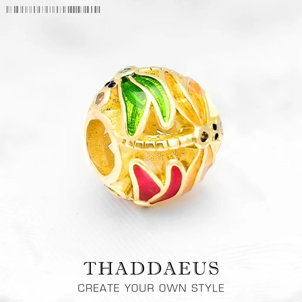 

Beads Golden Dragonfly Colourful Gift For Women Karma Charms European 925 Sterling Silver Jewelry Accessories