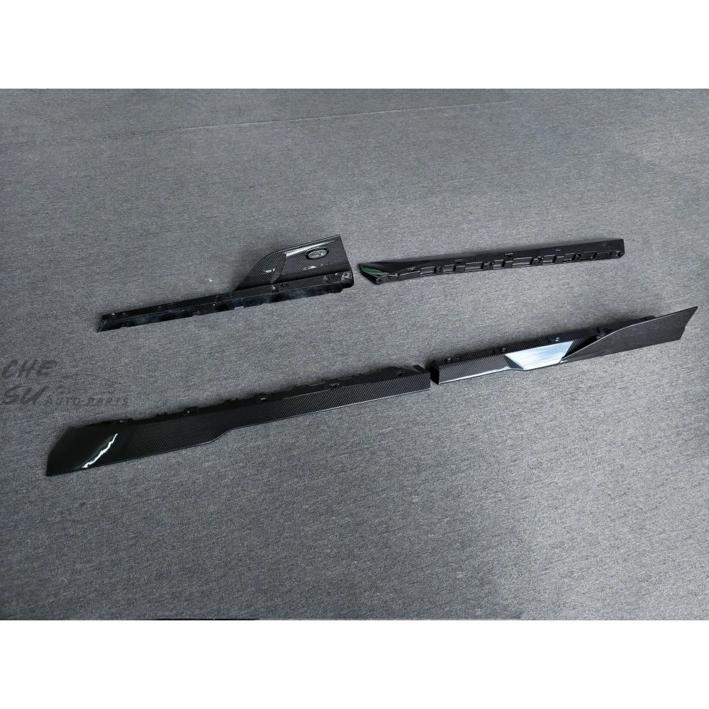 Upgrade MSY Style Dry Carbon Fiber Side Spoiler Skirt Spoiler Body Kit for Lamborghini Revuelto
