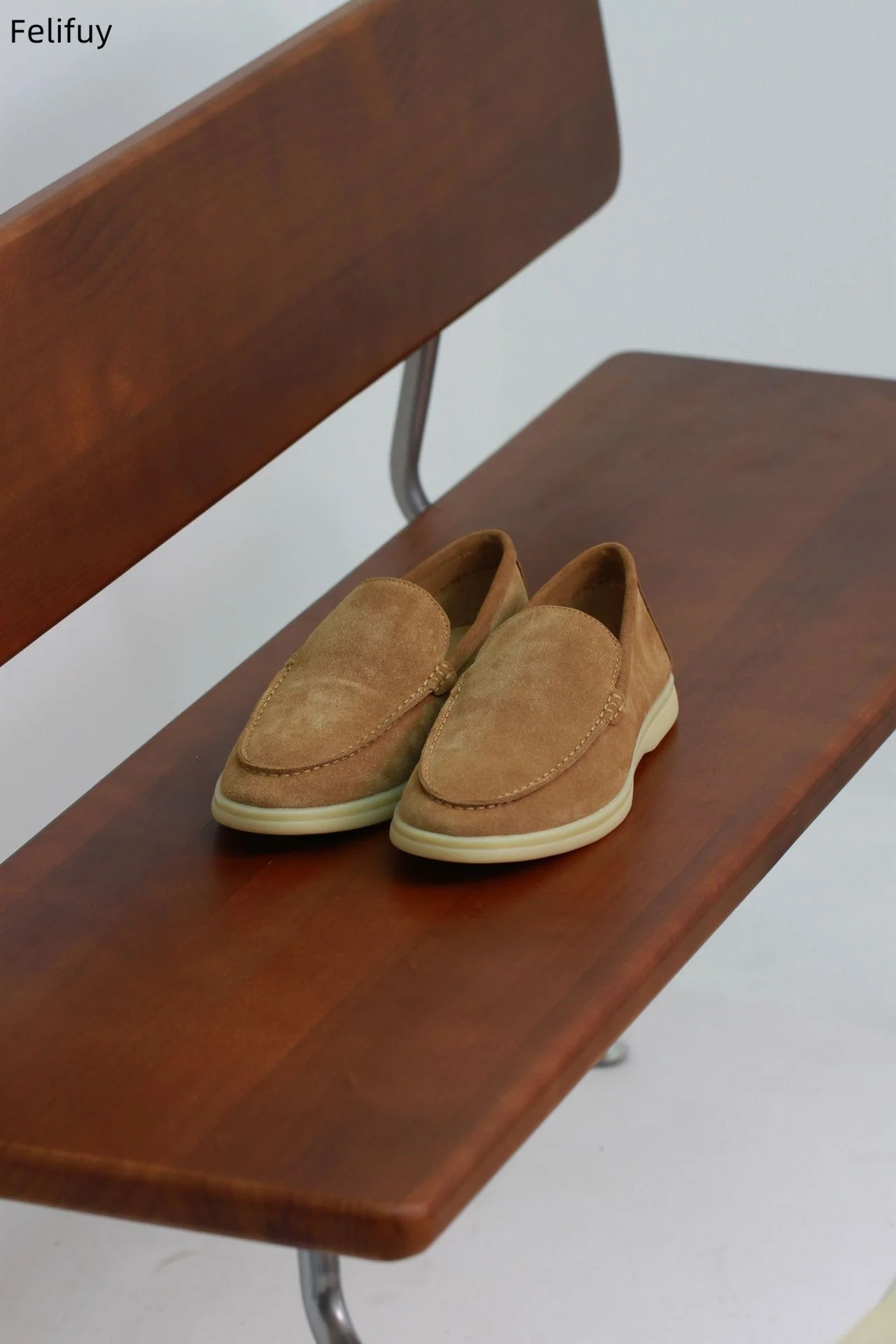 

Men Round Toe British Style Loafers Moccasins Cow Suede Genuine Leather Fashion Men's Casual Shoes Mens Outdoor Driving Flats