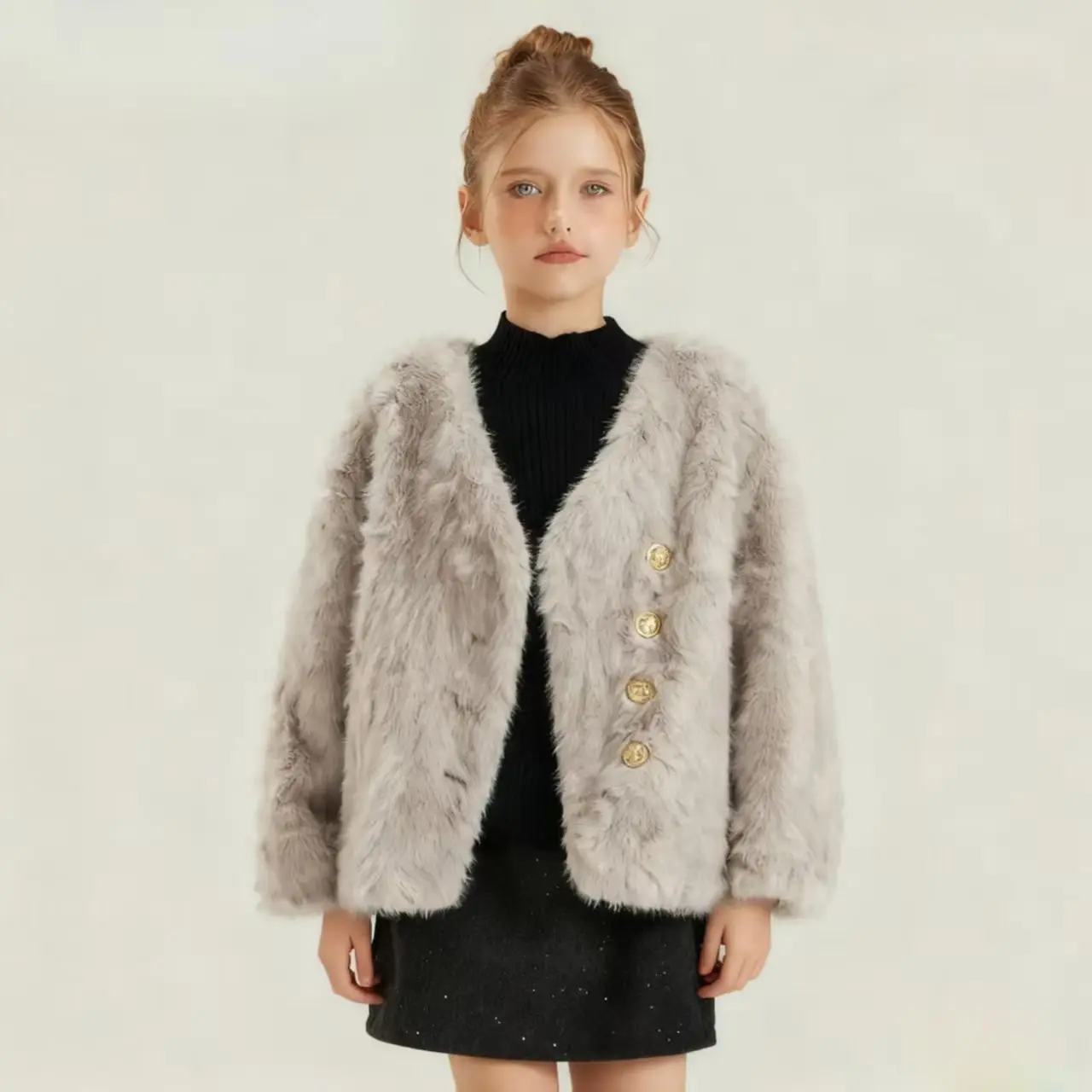 

Детская утепленная куртка из хлопка для девочек, осенне-зимняя, новая, укороченная, в западном стиле, элегантная