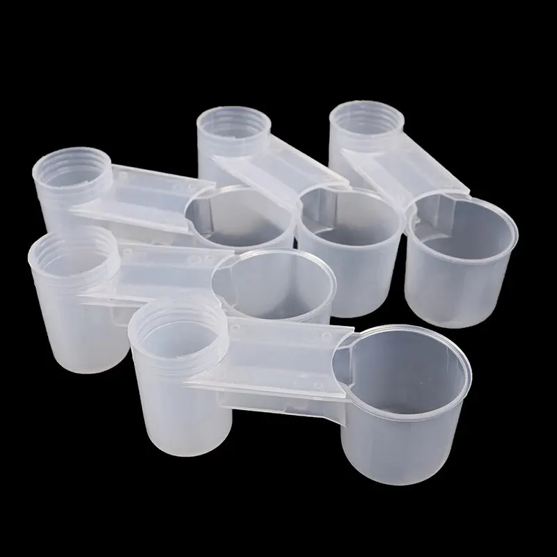 5Pcs Plastic Bird Feeder Clear Water Bottle Drinker Cup for Pigeon