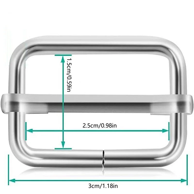 25mm metal slides tri-glides fio-formado rolo pino fivelas cinta slider ajustador para sacos vestuário acessórios de couro