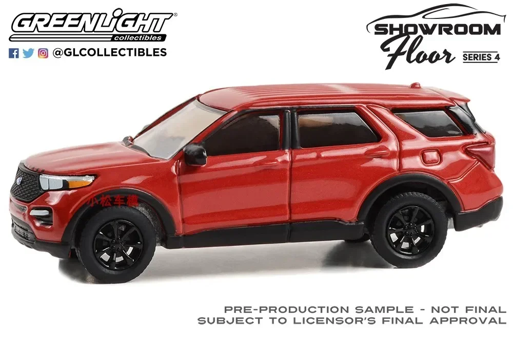 1: 64 Exhibition Hall Floor Series 4-2023 Ford Explorer ST - Red Metallic  Diecast Metal Alloy Model Car Toys For  Gift