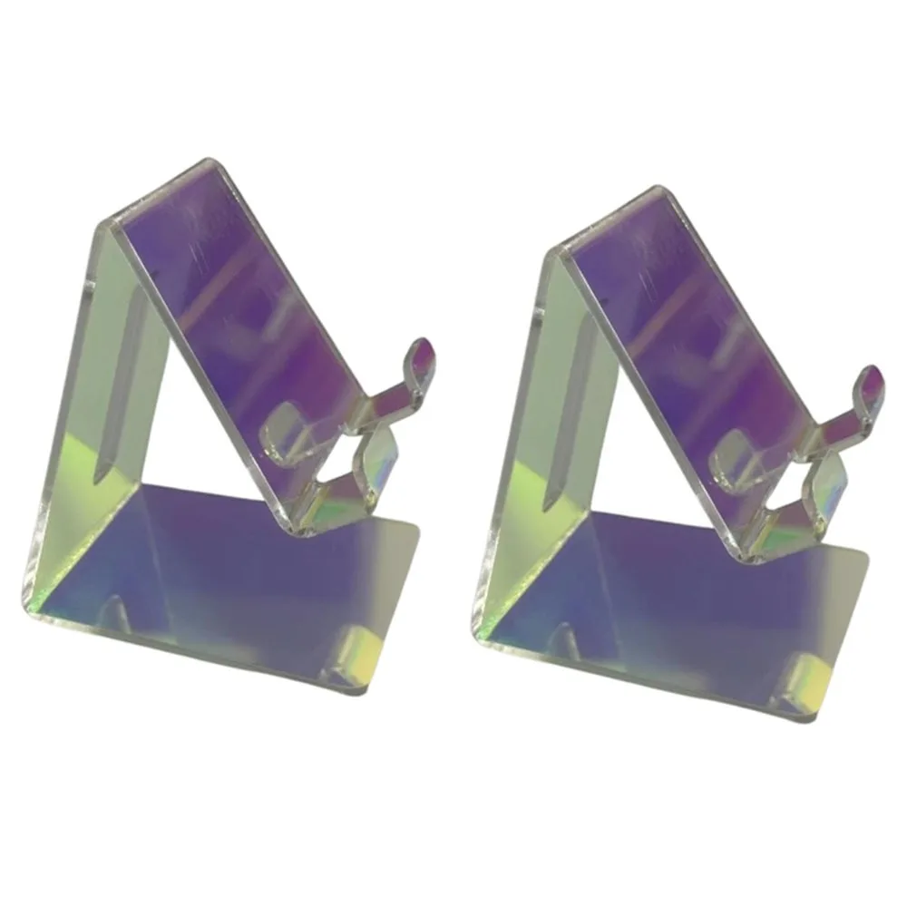 

2Pcs Acrylic Cell Phone Holder Ins Style Clear Rack Lazy Phone Stand Universal Minimalist Smartphone Bracket Counter