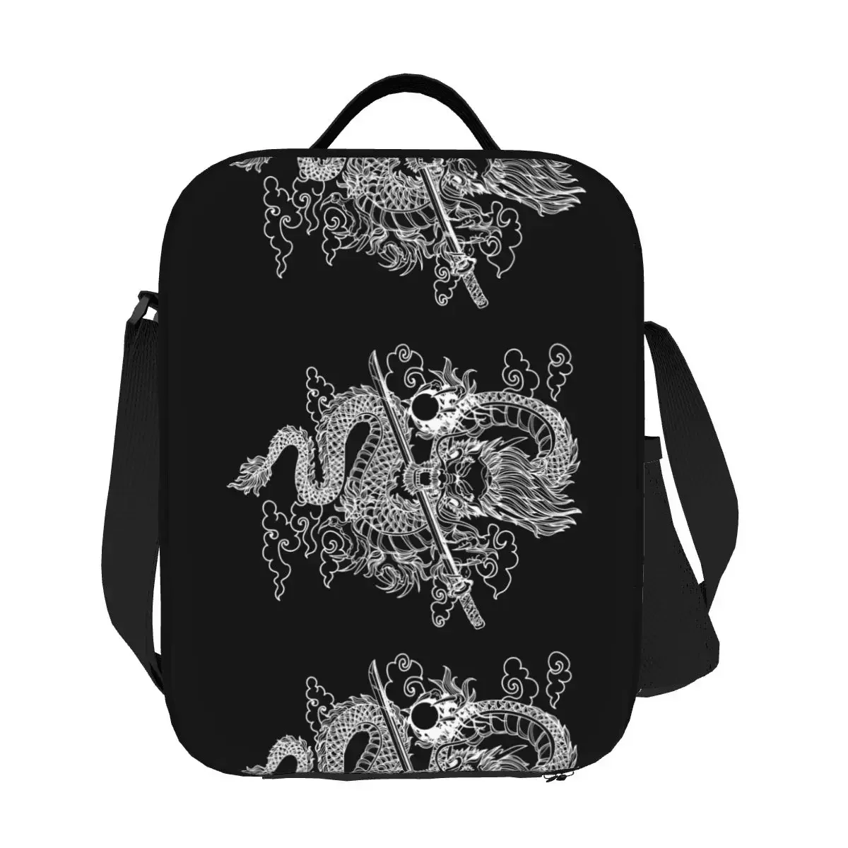 Custom Dragon Lunch Bag Men Women Cooler Thermal Insulated  Box for Kids