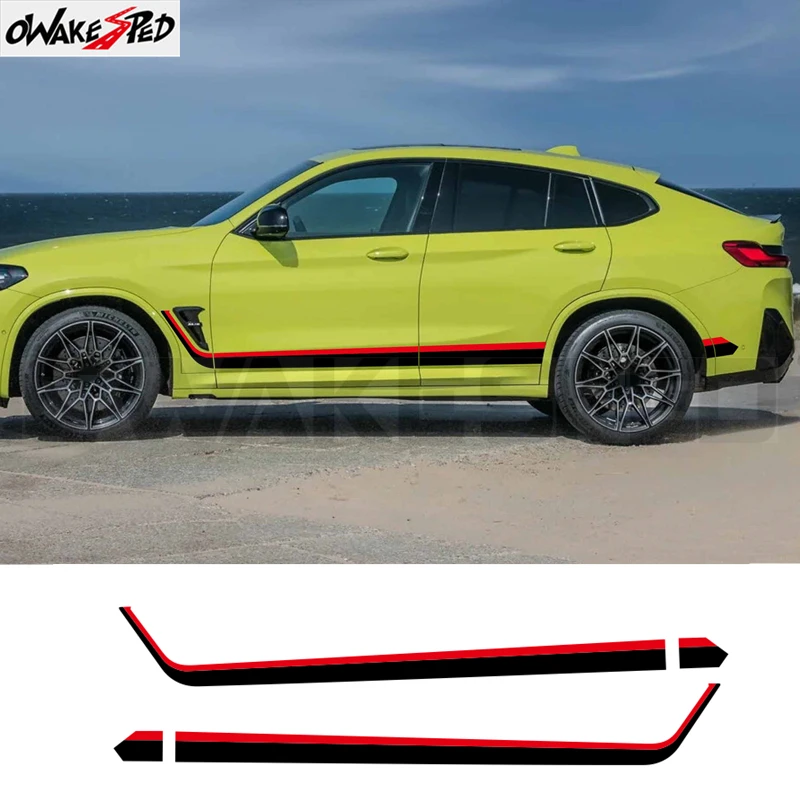 

M Performance Decal Door Side Stripes Sticker Accessories For BMW X4 G02 M40i X4M Competition F98 2019 2020 2022 2023 2024