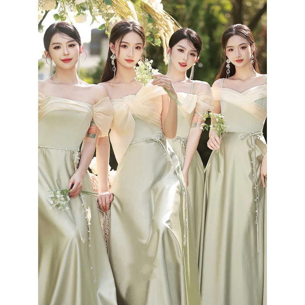 

Plus Bridesmaid Dresses Green Long Elegant Graduation Party Evening Wedding Cocktail Gown Bride Maid Dress Maid of Honor Dress