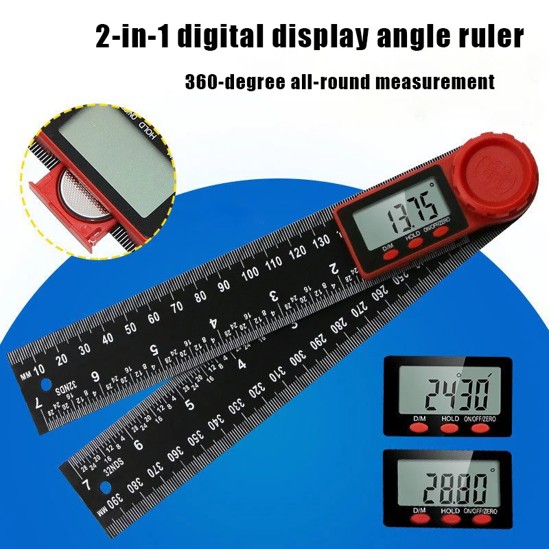 Goniometer Electronic Protractor Digital Gauge 360 Angle Measurement Tool Multi Angle Ruler Woodworking Tools Meter Angle Finder
