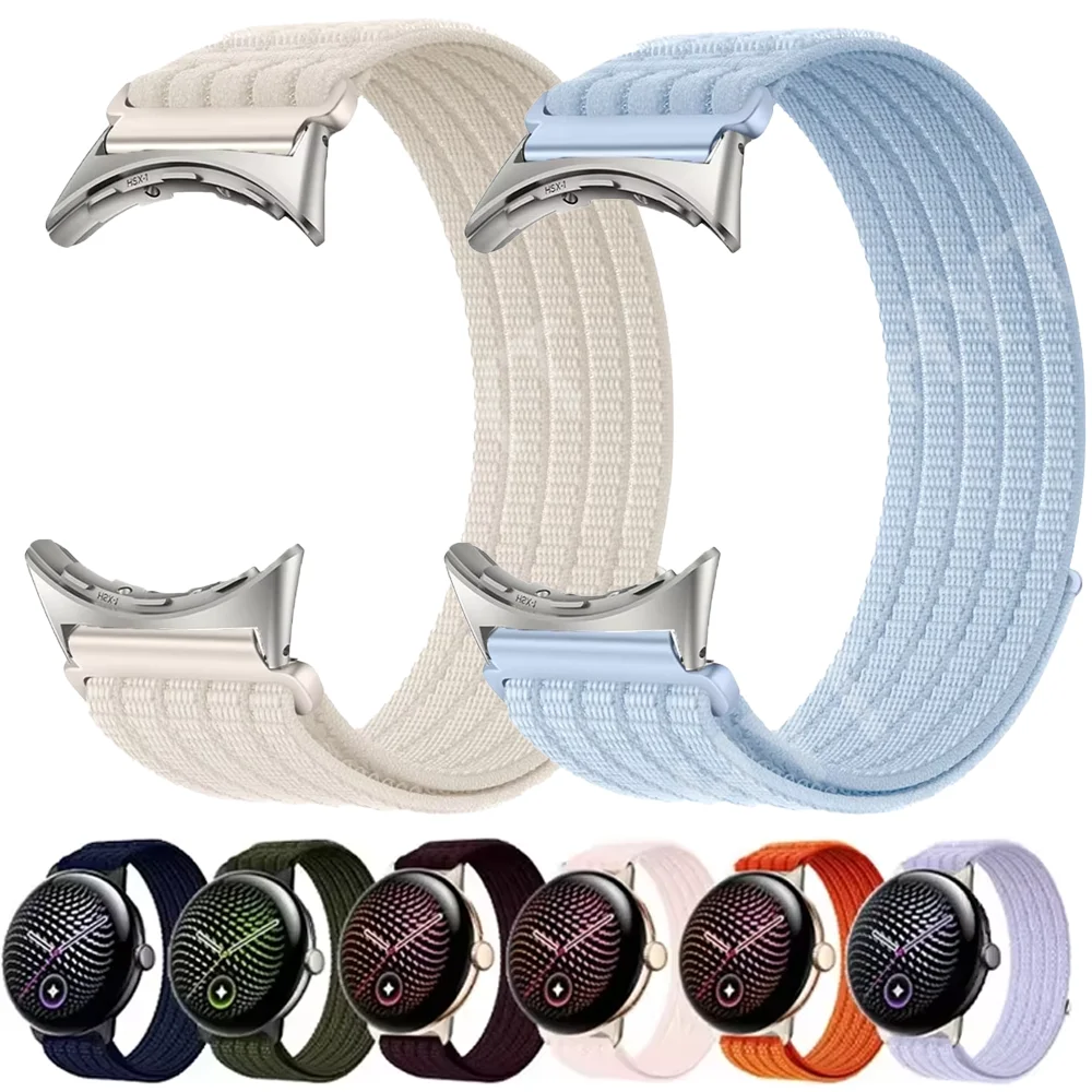 Nylon Sport Braided Strap for Google Pixel Watch 5 4 3 45mm 41mm Breathable Bracelet Wristband Google Pixel Watch 5 4 3 2 1 Band