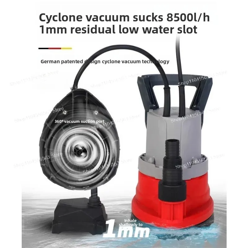 Low water level 1mm automatic pumping pump basement lift pump water shallow suction dry