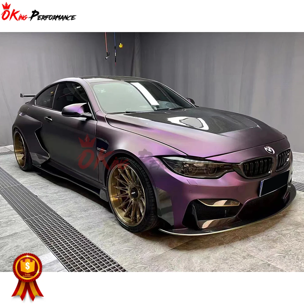 Vrs Style Semi Carbon Fiber Wide Bodykit For BMWs F82 M4 Body Kits