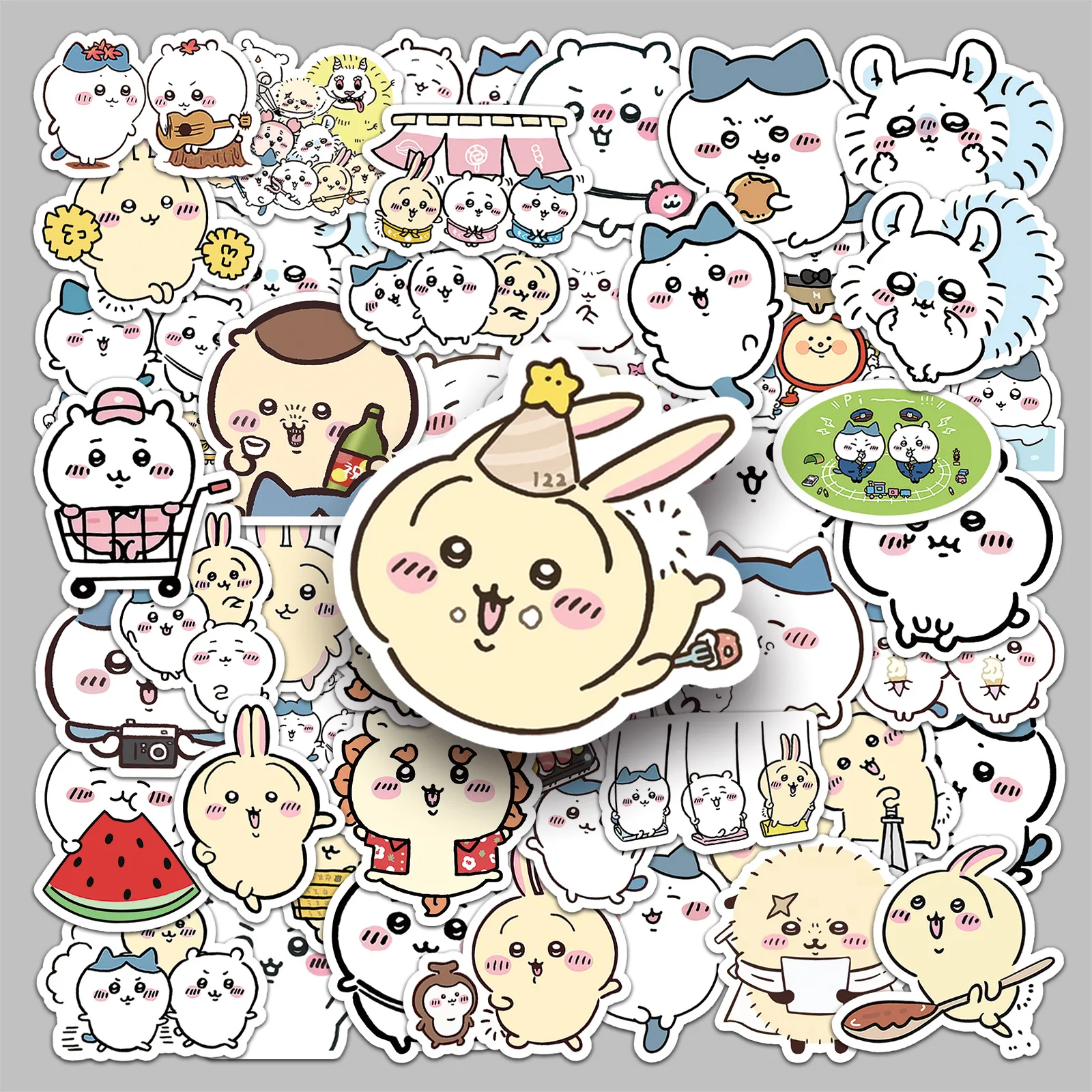 Miniso 50/60/100pcs Cute Chiikawa Children DIY Stickers