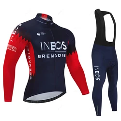 Ineos Pro Team Spring Autumn Summer Cycling Jersey Set New 2023 Long Sleeve Cycling Clothing Bike Ciclismo Mtb Ropa De Hombre