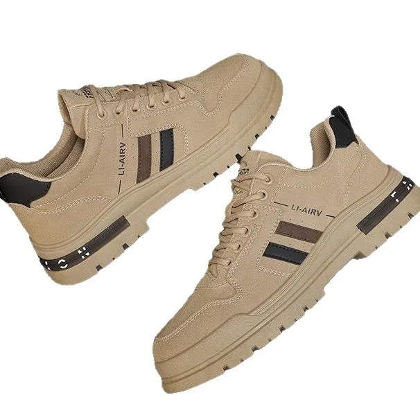 Spring and Summer Plus-size Shoes Outdoor Anti-slip Work Shoes Leather Sports Shoes Lightweight and Breathable Men's Sneaker