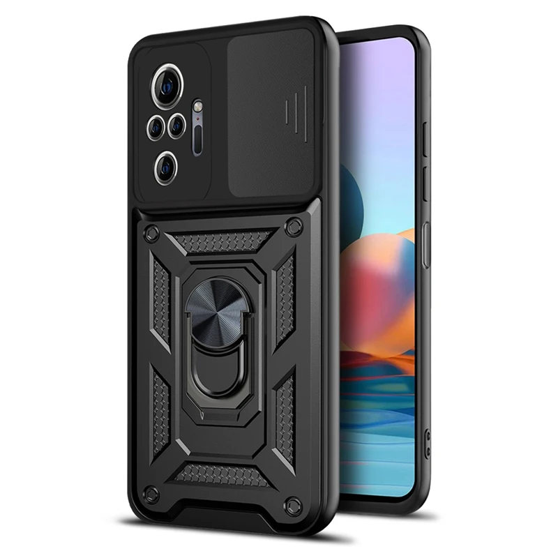 Shockproof Case For Xiaomi Redmi 10 9 9T 9A 9C NFC Push Pull Camera Protection Phone Cover Fo Redmi Note 10 9 11 Pro Max 10S 9S