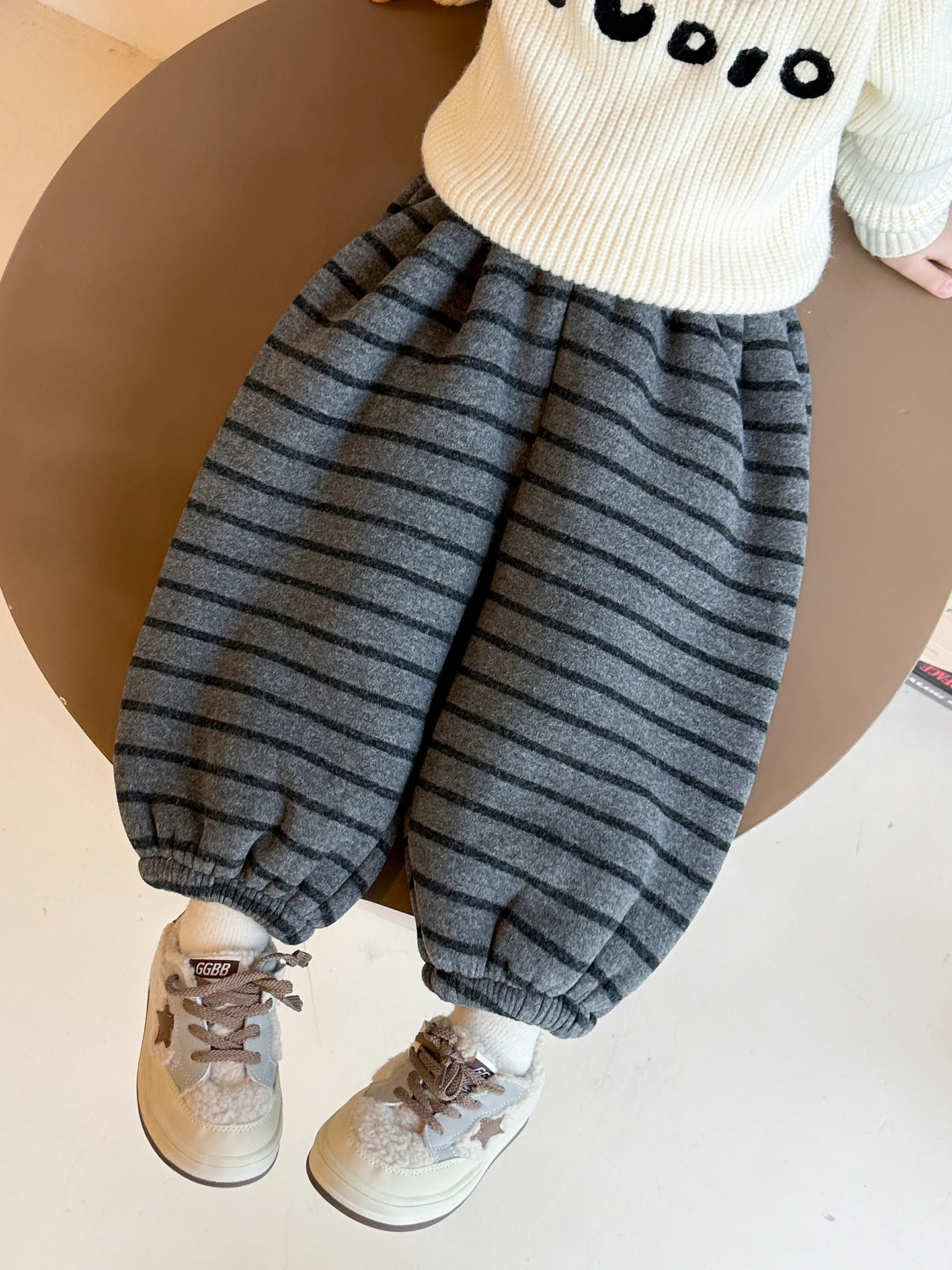 

Теплые зимние брюки-трубы в клетку для девочек Thiened Autumn Winter, детская зимняя одежда