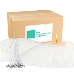 1lb Wax Powder, DIY Handmade Materials, High-Quality Natural Soy Wax, Mild and Non-Irritating, Can Be Used to Make DIY Candles, Suitable for Beginners to Learn How to Make Them.