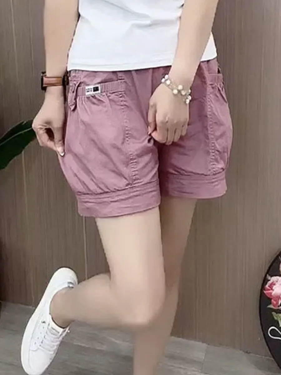 

Летние тонкие повседневные шорты с высокой талией для женщин, эластичные, утягивающие, модные, универсальные, для работы, хит продаж