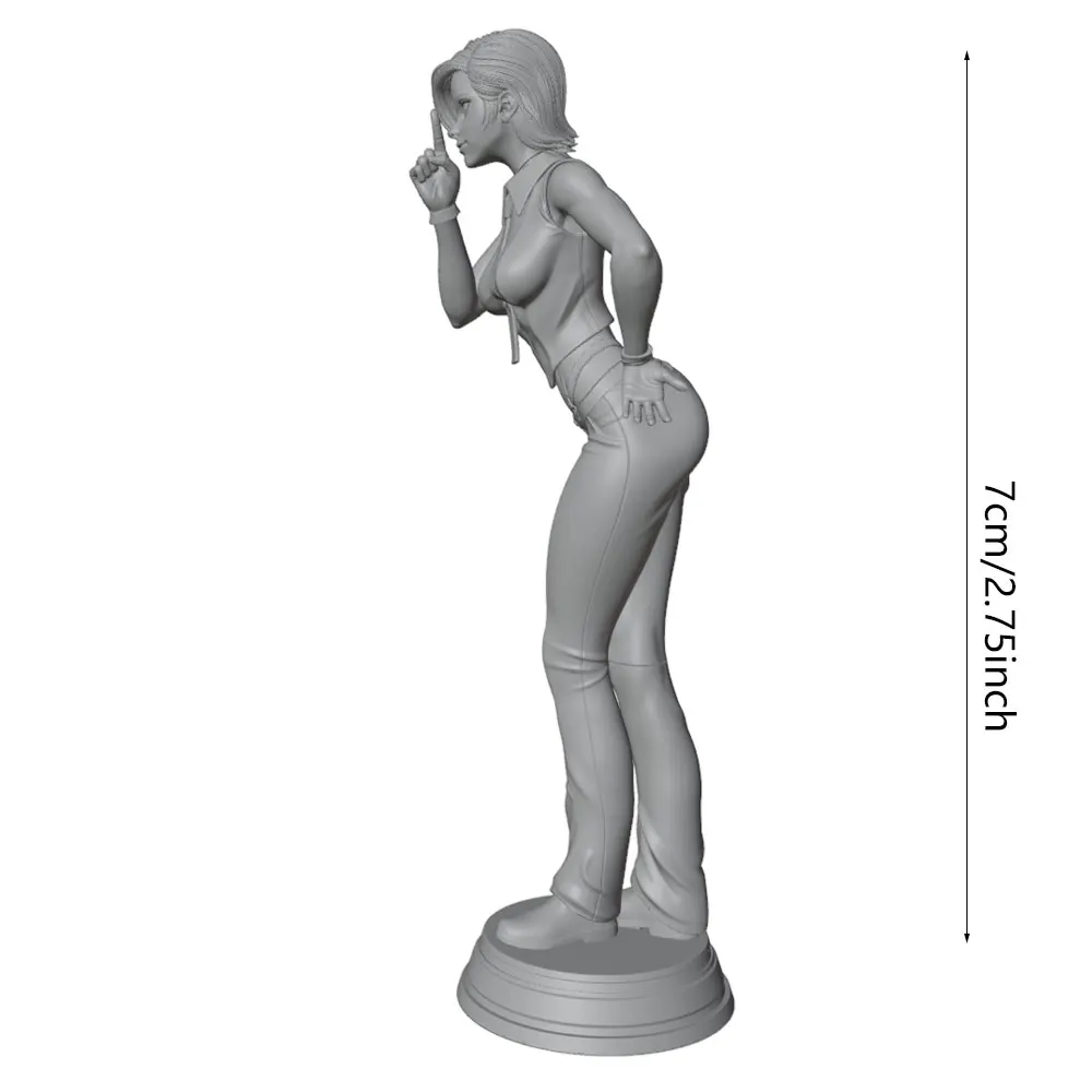 Sexy Girl Playing Hide and Seek 1/24 Miniature Resin Statue 75mm Handmade Model Kit, 3D Printed Unpainted Resin Model for Hand Painting, Suitable for Tabletop Role-Playing Games and Collectibles, Ideal for Holiday Gift Decoration