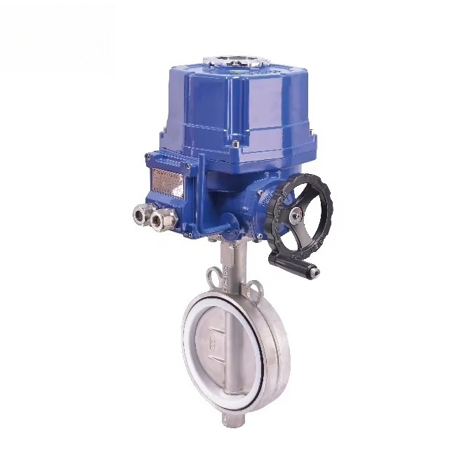 JL900-D1/C7 Electrical Butterfly Valve Wafer Type Soft Seal Zero Leakage Industrial Flow Control