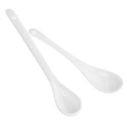 1PC Elegant Pure White Porcelain Spoons Mini Kitchen Bone Made Of Ceramic Tea Coffee Sugar Dessert Spoons